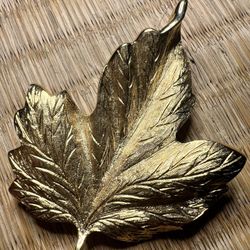 Monet Vintage Leaf Brooch 