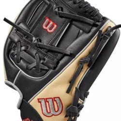 Brand New Wilson A500 11.5 inch Youth Infield Baseball Glove Black Blonde Size 11.5"