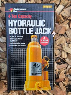 Performance Tool 4-Ton Hydraulic Bottle Jack – New in Box