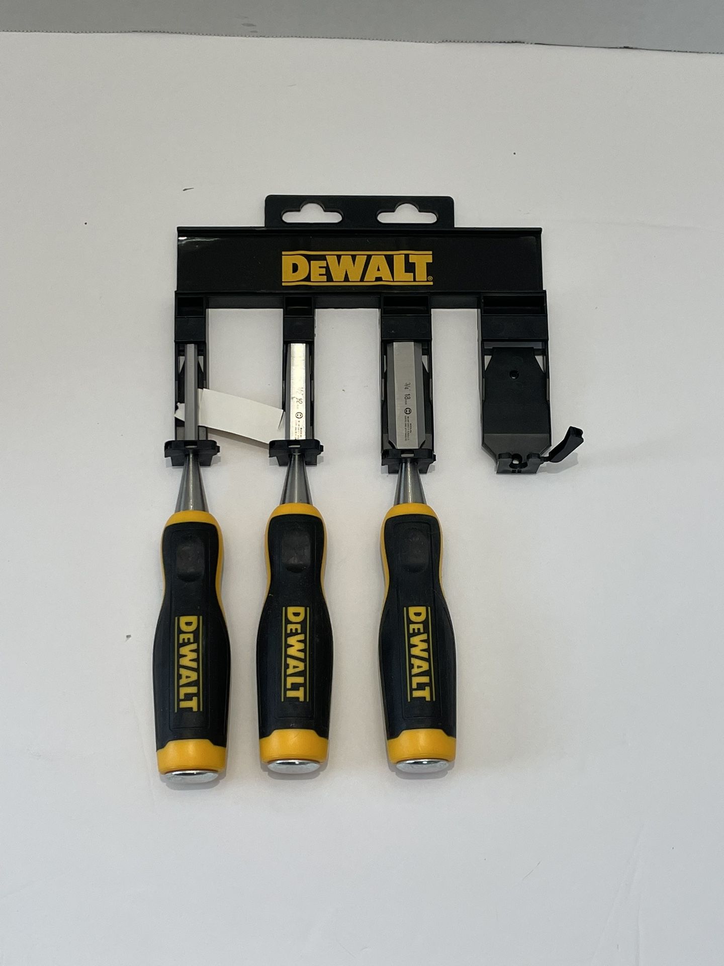 DeWALT Wood Chisel Set 4 PC 1/4", 1/2", 3/4" , Missing 1”