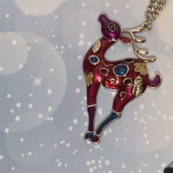 Reindeer Christmas Necklace