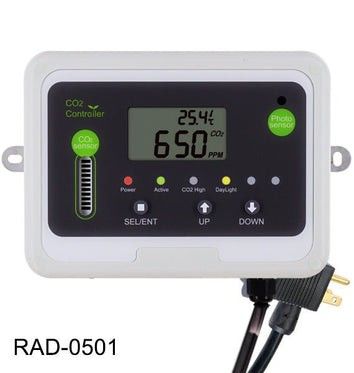 Day Night CO2 Monitor & Controller for Greenhouses, Grow Rooms