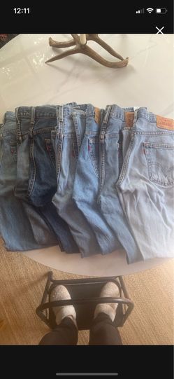 Vintage Levi Jeans, 7 pair