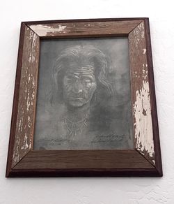 RARE Vintage 1953 Richard A Roberts “Old Lady Long Salt” Navajo 97/100 Double Signed Art