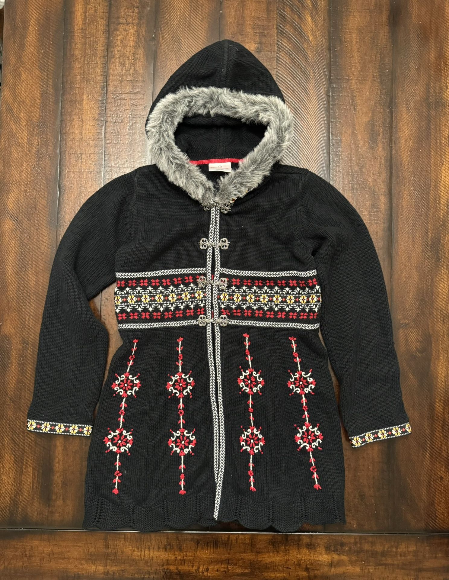 Hanna Andersson Girls Knit Wool/Cotton Sweater Jacket