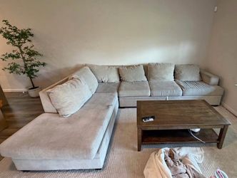 Living spaces gray sectional