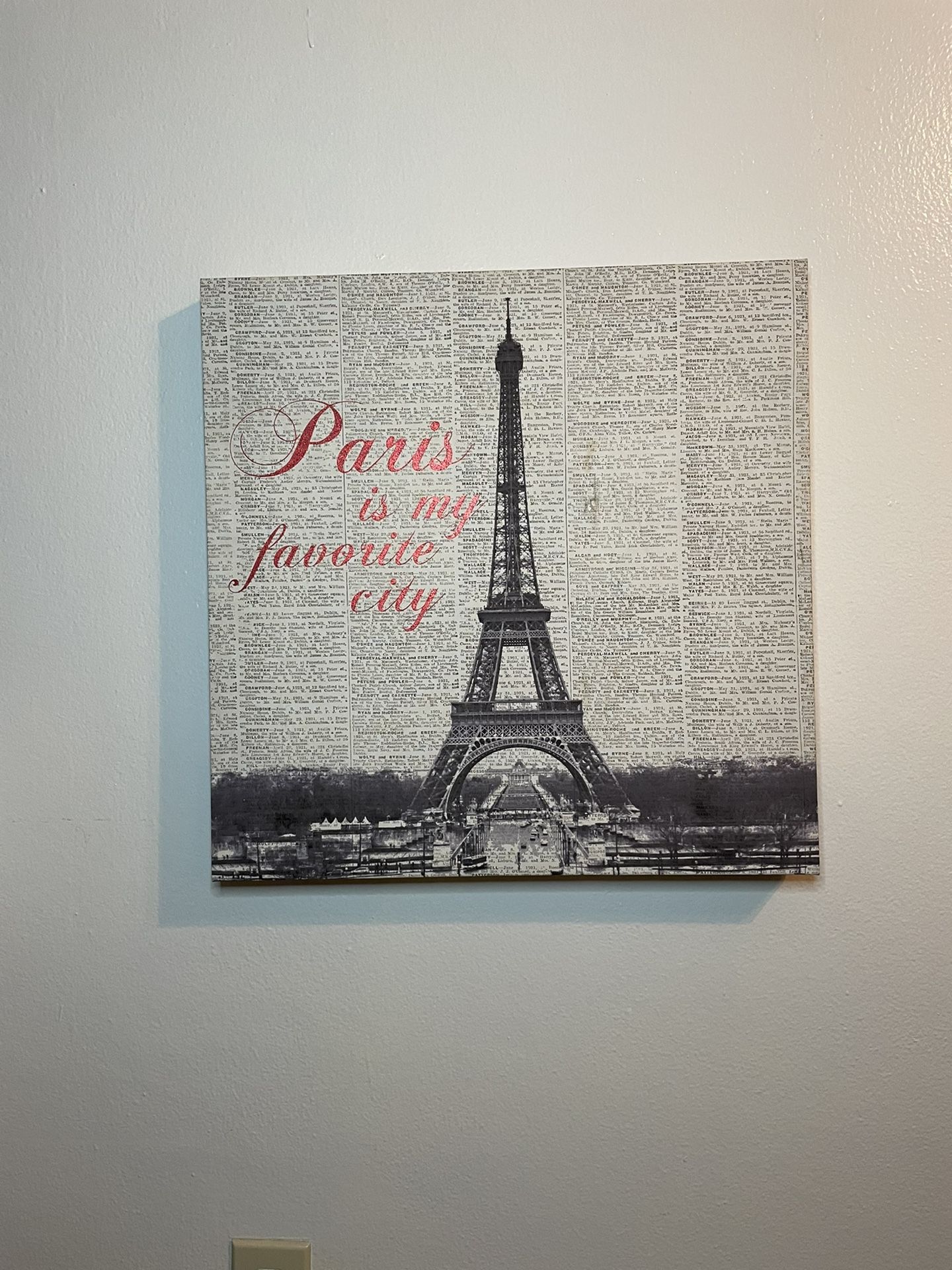Paris France Eiffel Tower Picture Frame