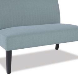 Teal Settee Armless Loveseat Bench