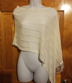 Off the shoulder poncho/shawl