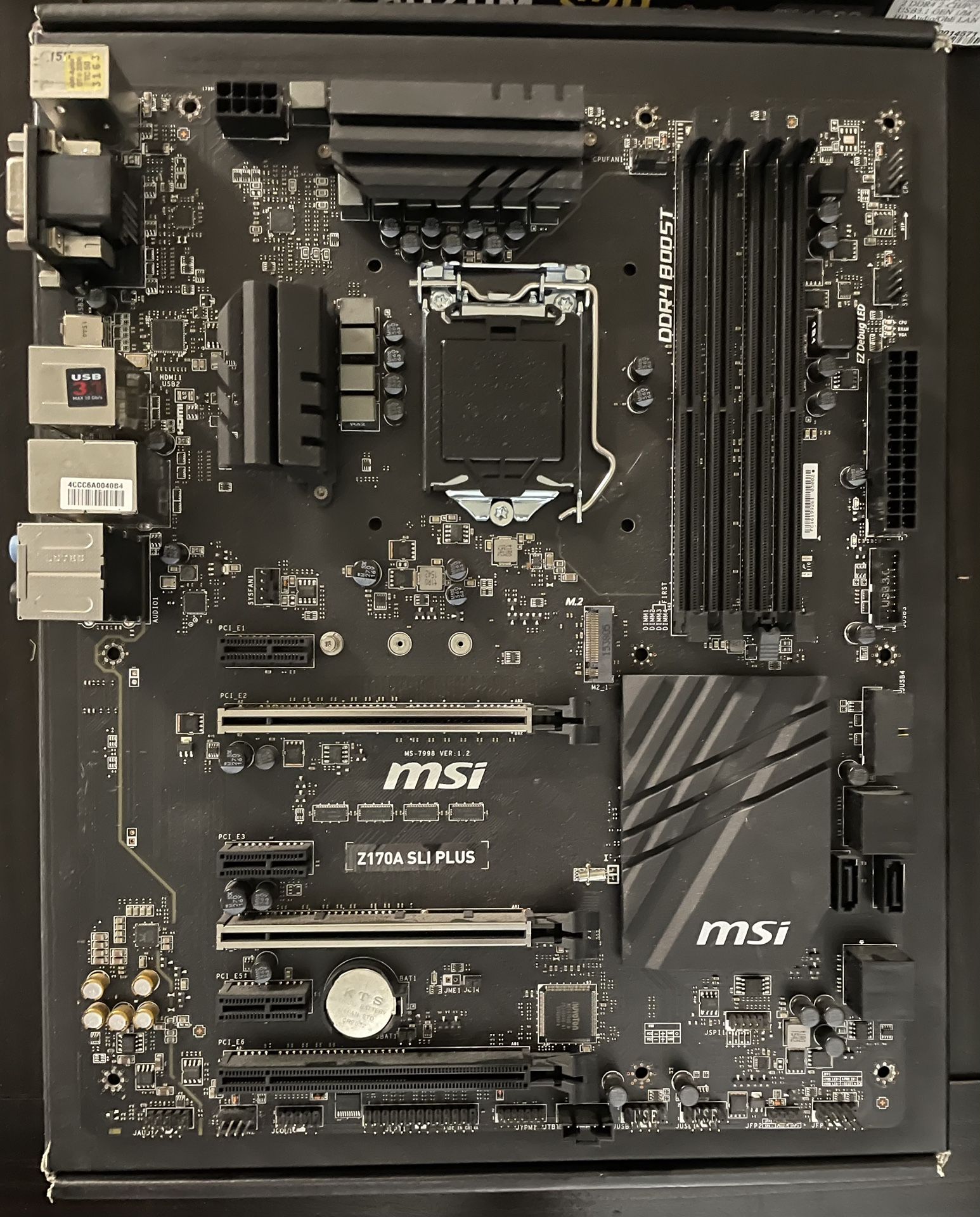 (FOR PARTS) MSI Z170A Computer Motherboard