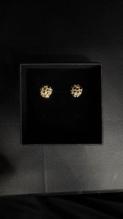 14k gold nugget earrings