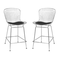 3 Modern Metal Stools 