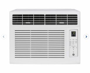 Two GE 6,000 BTU 115V Window Air Conditioner with 3 Fan Speeds & Remote Control - White