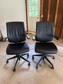 Leather Office Chairs (TWO)