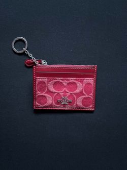 Coach True Red Red Mini Skinny ID Wallet