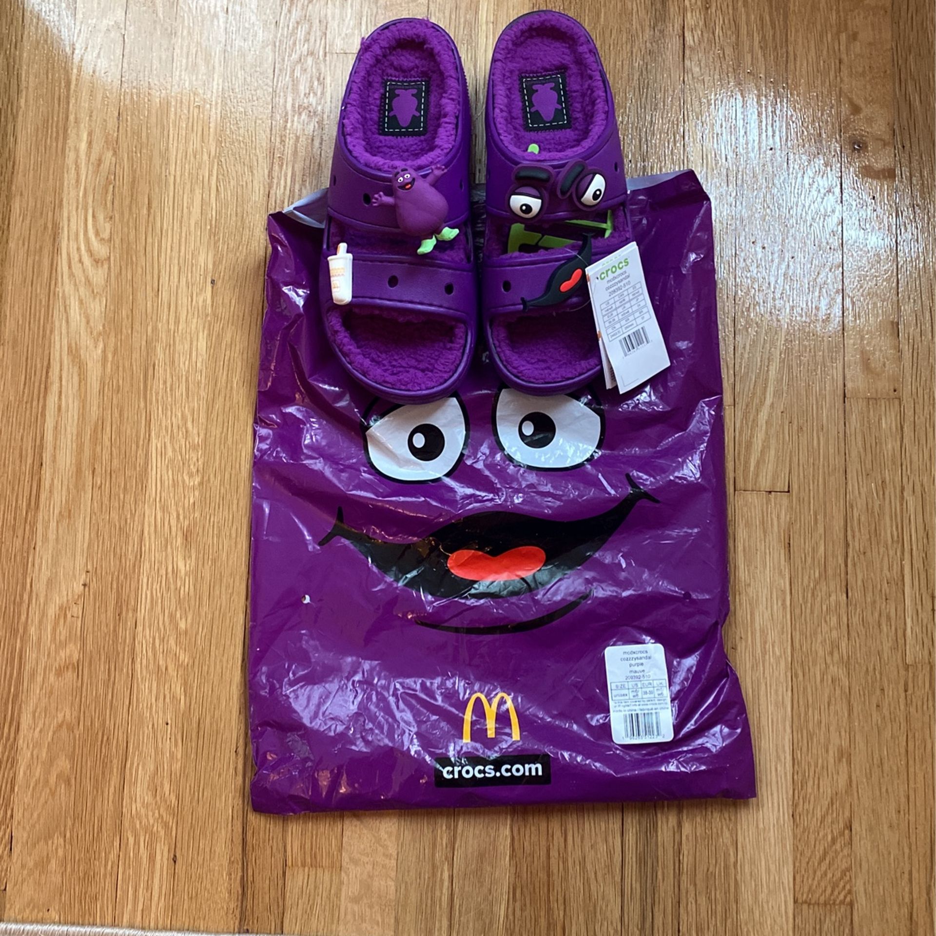 Grimace Crocs x McDonald’s Collab - Brand New w/ Tags & Bag W8/M6