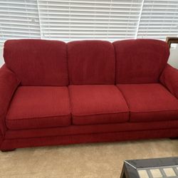 Red Lazy Boy Sofa Couch 