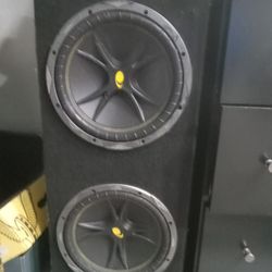 Dual 12-inch car subwoofer system, Kicker CompC in ported enclosure