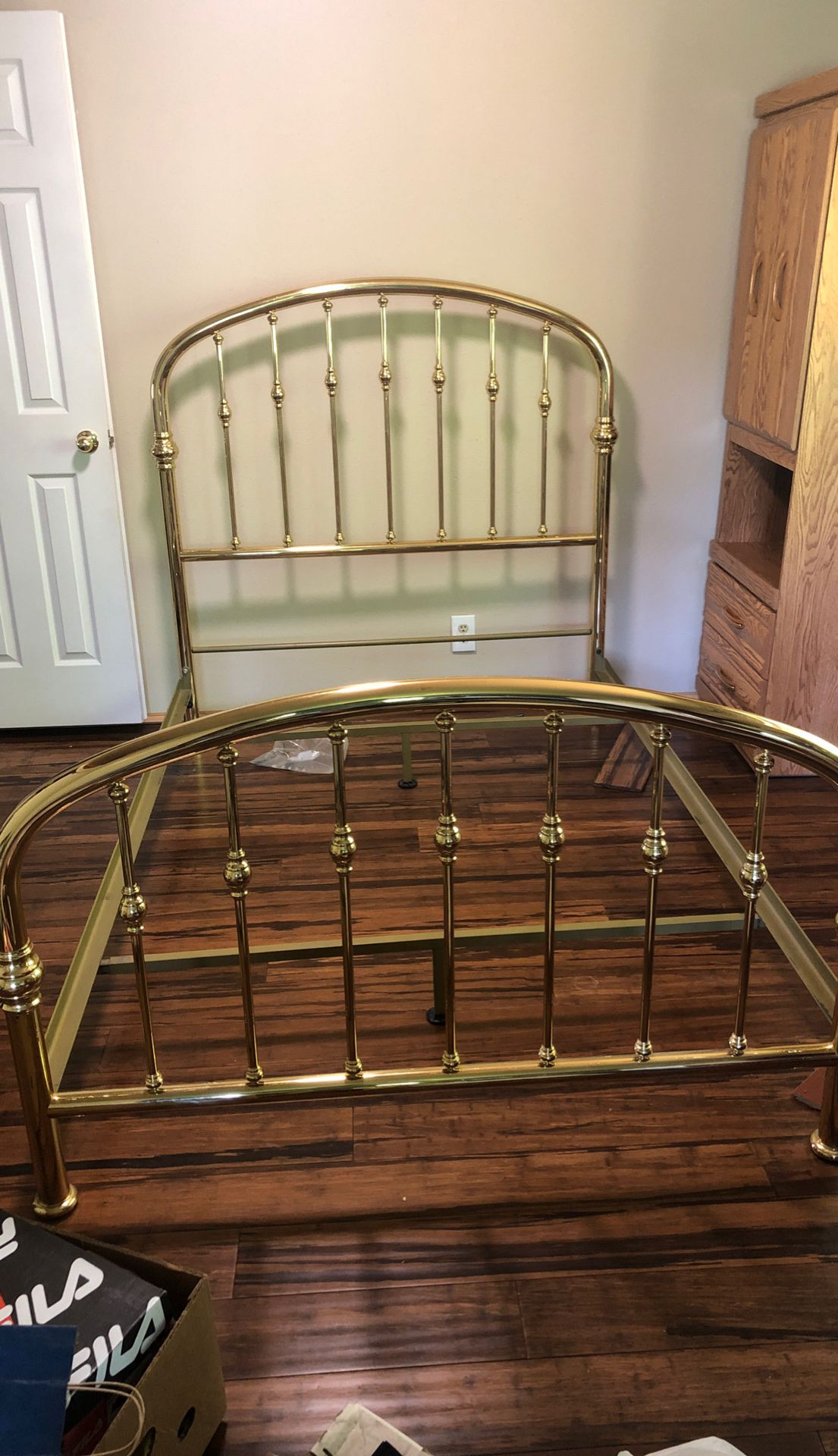 Brass Ethan Allen queen bed frame.