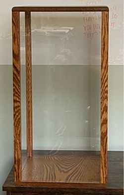 Solid Oak 10x10x20 inch Doll Case Display