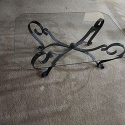 Glass Center Table With Two Ends.