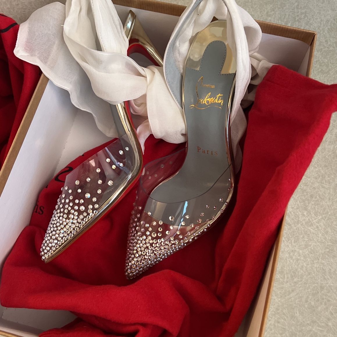 Brand new Louboutin Miragirl 100 PVC for Sale in Peck Slip NY OfferUp