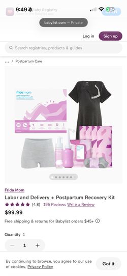Labor and Delivery + Postpartum Recovery Kit