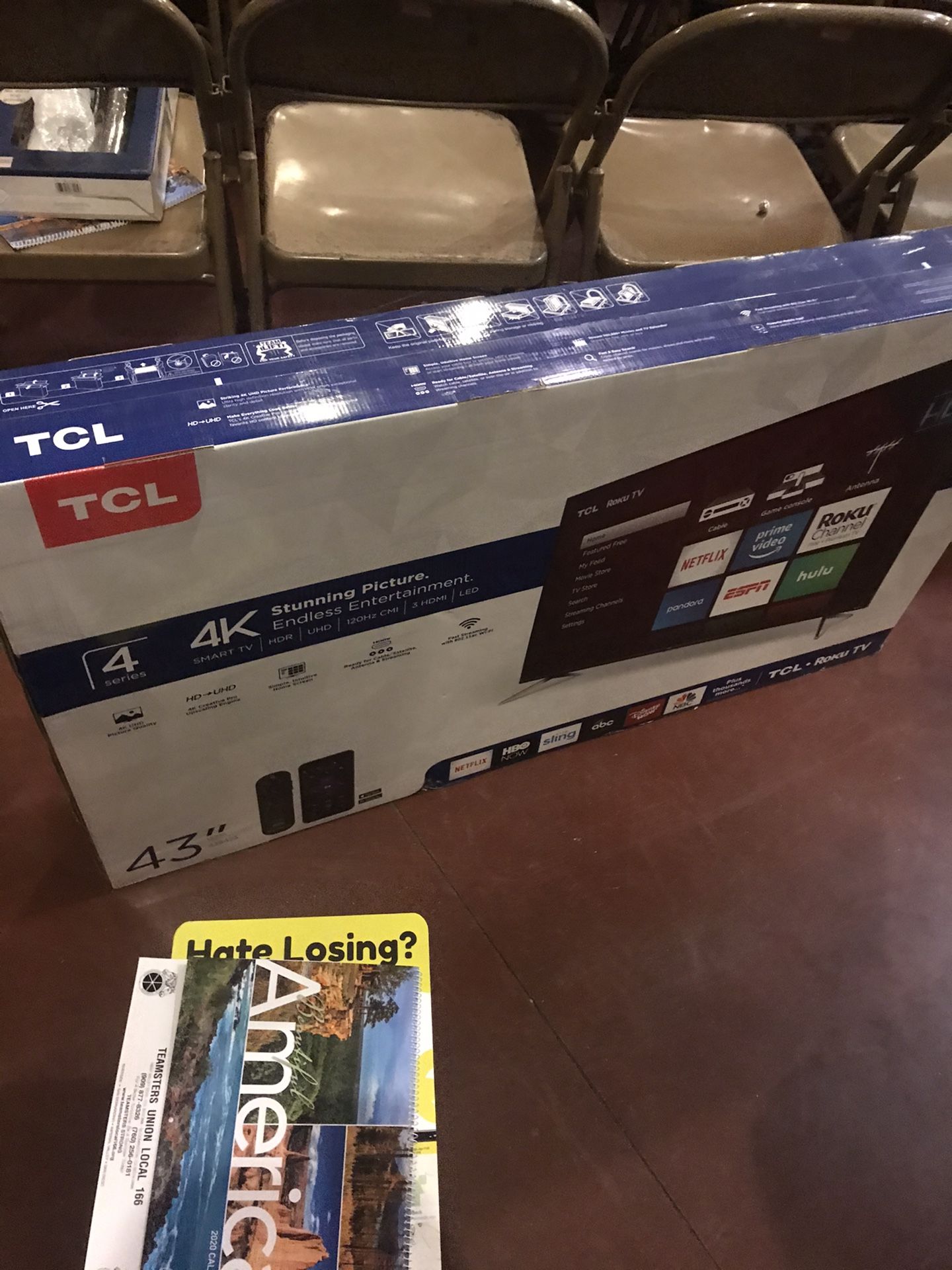 4K tv (TCL) 43”