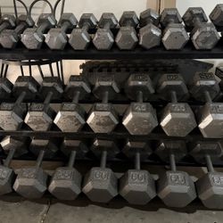 Dumbell Set With Stand On 