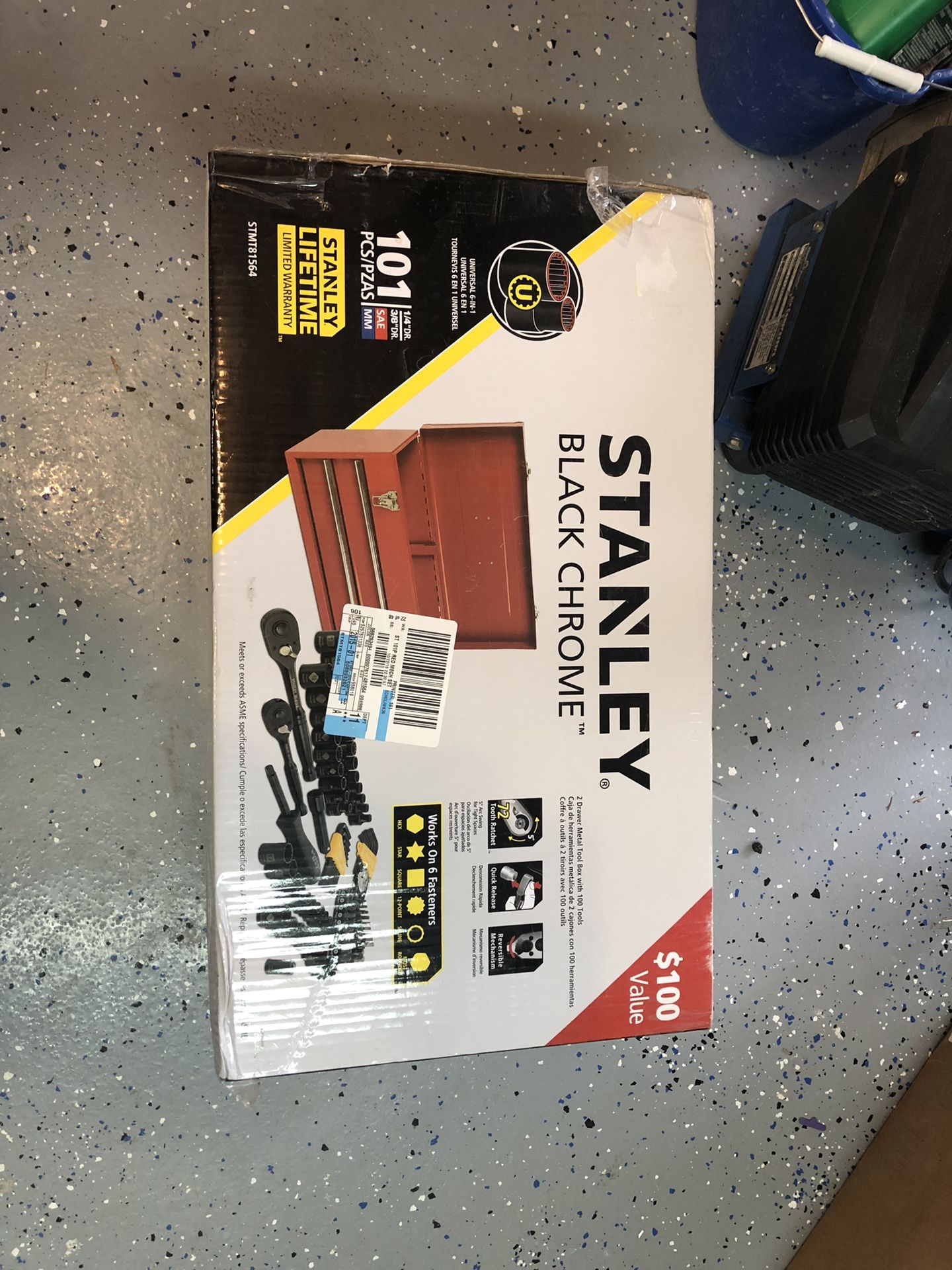 Stanley 101 pcs tool box socket set
