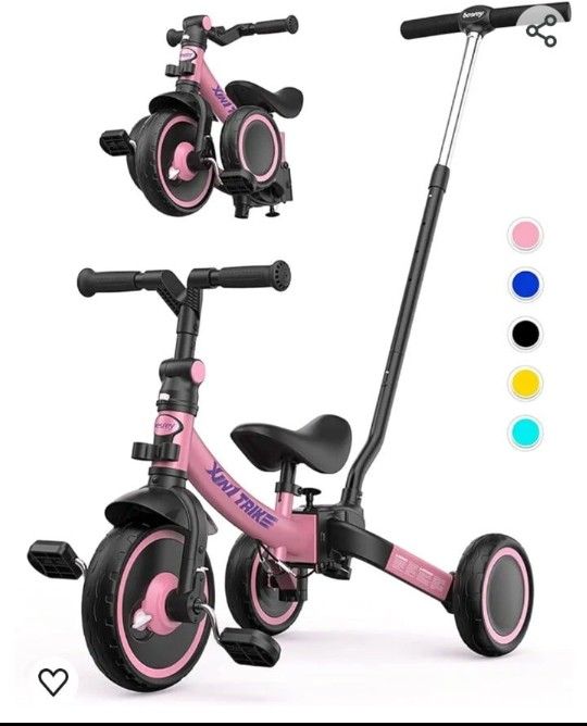 besrey 5 in 1 Toddler Bike for 1 Year to 4 Years Old Kids, Toddler Tricycle Kids