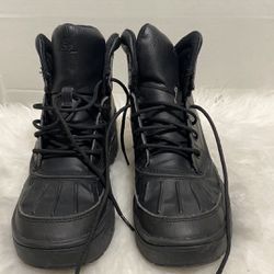 Nike Woodside ACG Triple Black Waterproof Rubber Boots Size 6.5Y 524872-001
