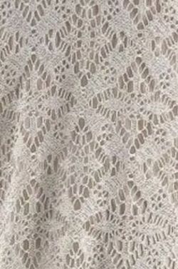 LONDON TIMES CROCHET BEIGE DRESS