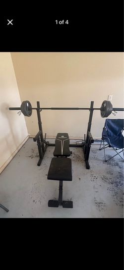 Weight bench & and weights
