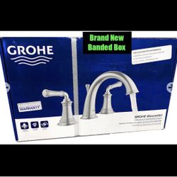 GROHE Gloucester Brushed Nickel 2-Handle Widespread WaterSense 