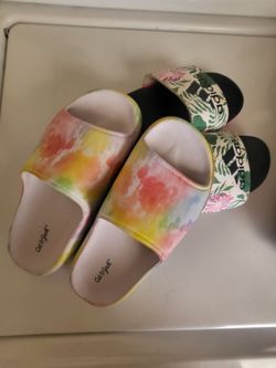 Girl slide Sandals (2 pairs, Size 13 youth)