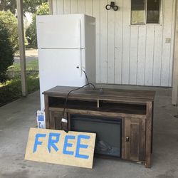 FREE - Fridge / Electric Fireplace