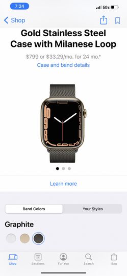 Stainless Steel Iwatch 45mm Cellular + GPS