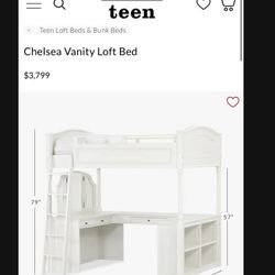 Pottery Barn Vanity Loft Bed 