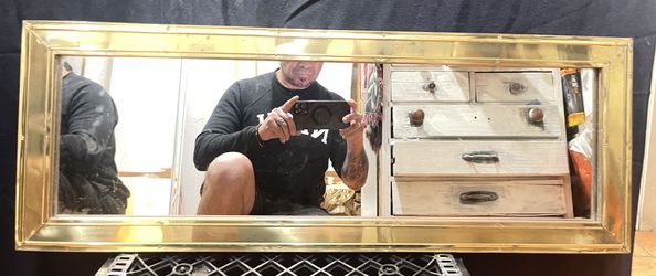 Great Condition Gold metal Framed Mirror