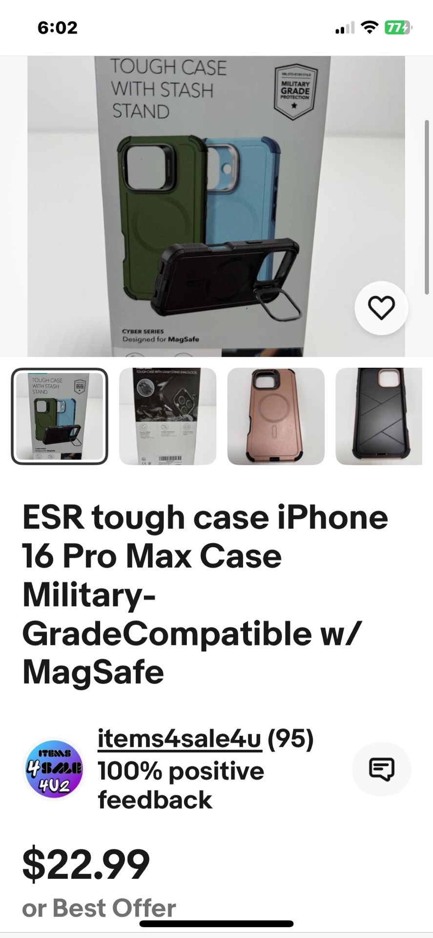 IPHONE 16 Pro Max Tough Case MILITARY GRADE