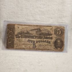 #250 Five Dollar 1863 Bill