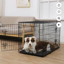 Dog crate double door