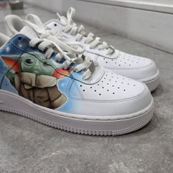 Nike AirForce 1 (Mandalorian+Grogu prints) size 10.5
