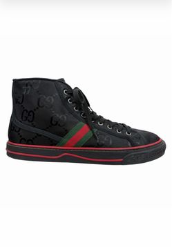 Gucci Off the Grid High Top Sneakers 1977 Tennis Shoes Black Men size 12