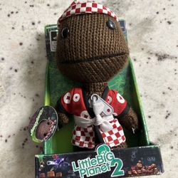Little Big Planet 2 Playstation PS3 Senario Sackboy Plush - New Attached To Box
