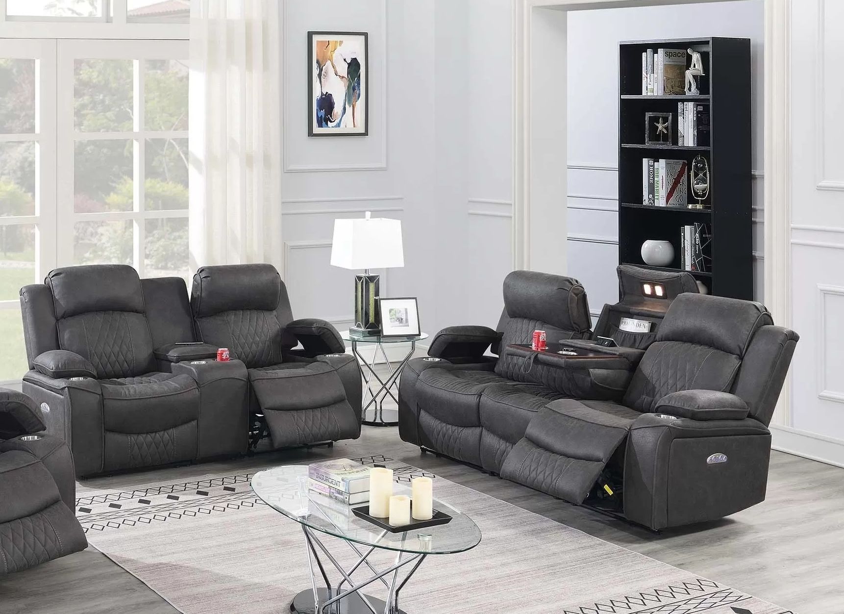 Power Recliner Sofa & Recliner Loveseat ($1,750.00) - Recliner Chair ($395.00 Sold Separately)