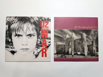 U2 – WAR & The Unforgettable Fire; 2 LP records