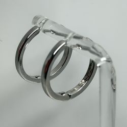 925 Sterling Silver plated in Stainless Hoops Earrings