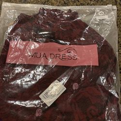 Brand New Burgundy dress Size Medium 